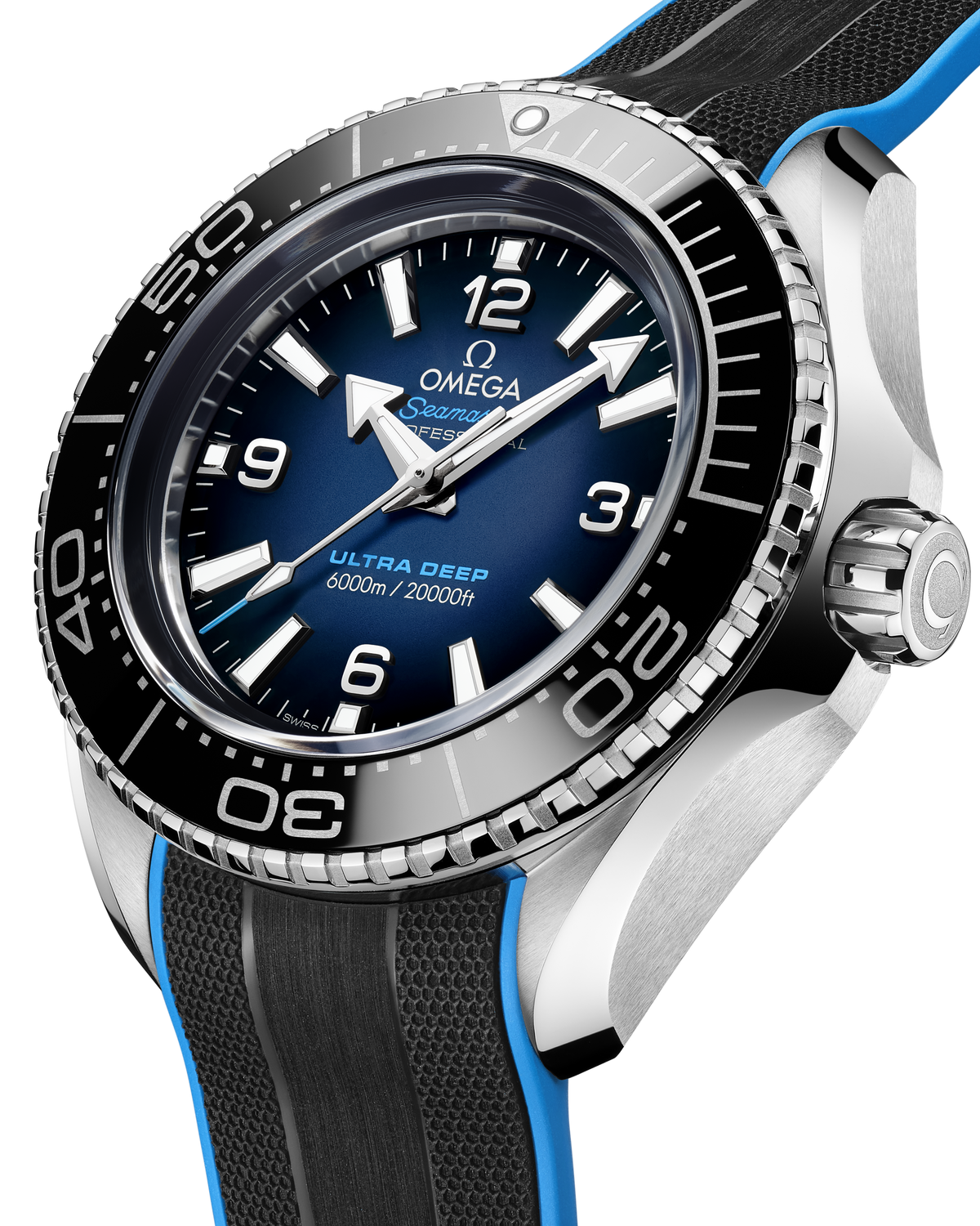 Seamaster Planet Ocean 6000M 45.5 mm, O-MEGASTEEL on rubber strap - 21532462103001 - View 3