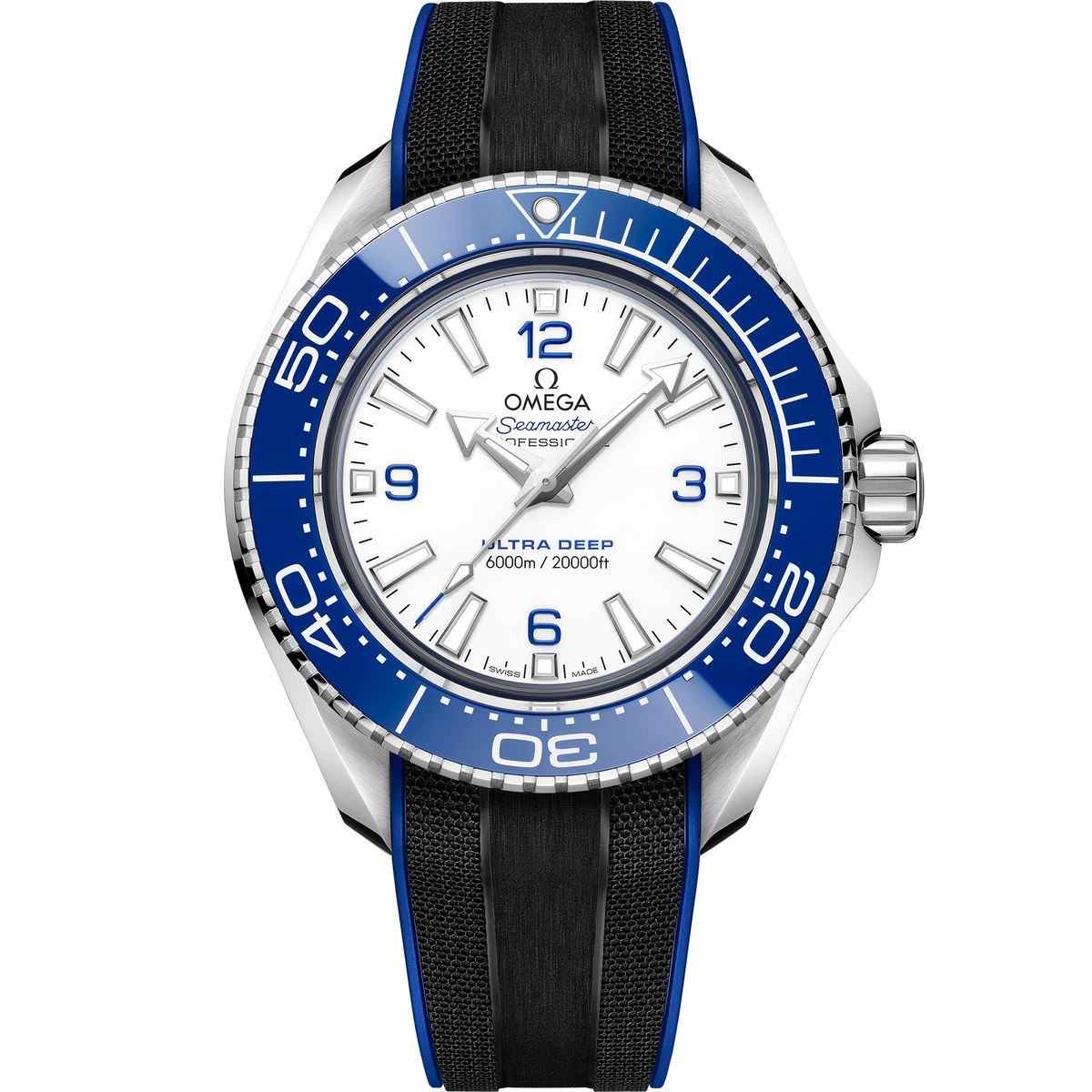Seamaster Planet Ocean 6000M 45.5 mm, O-MEGASTEEL on rubber strap - 21532462104001 - View 1