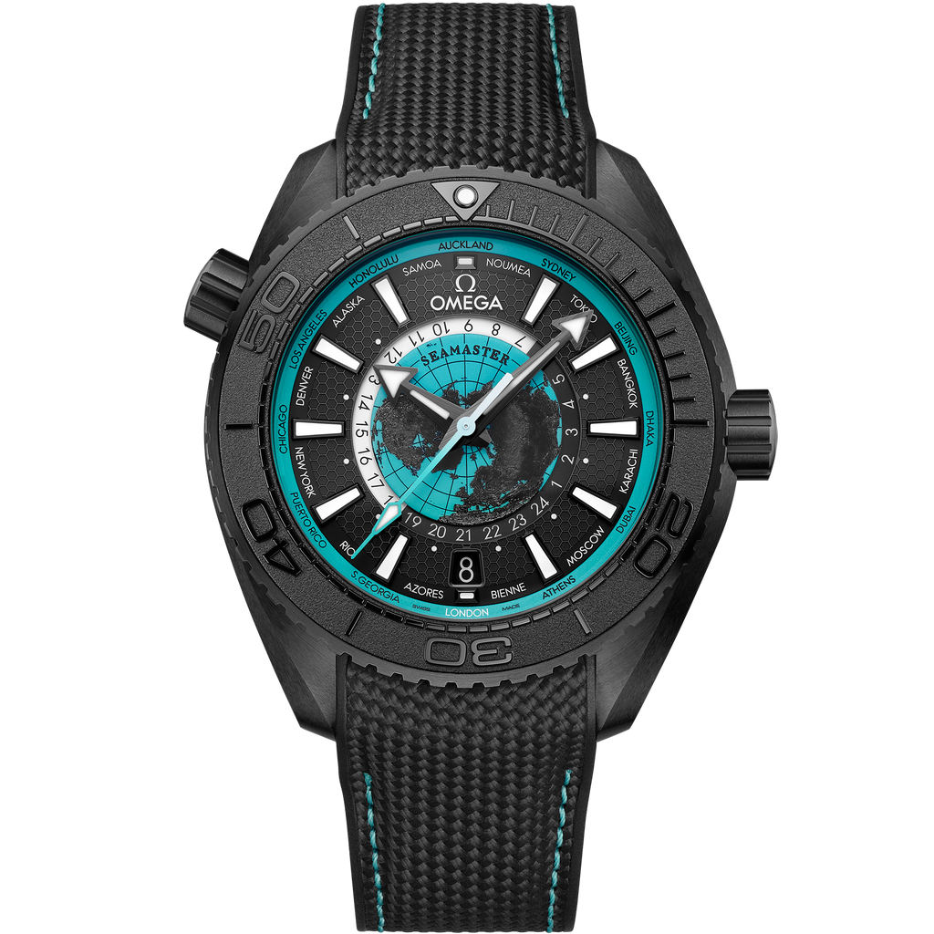 Seamaster Planet Ocean 600M 45.5 mm, black ceramic on rubber strap - 21592462201006 - View 1