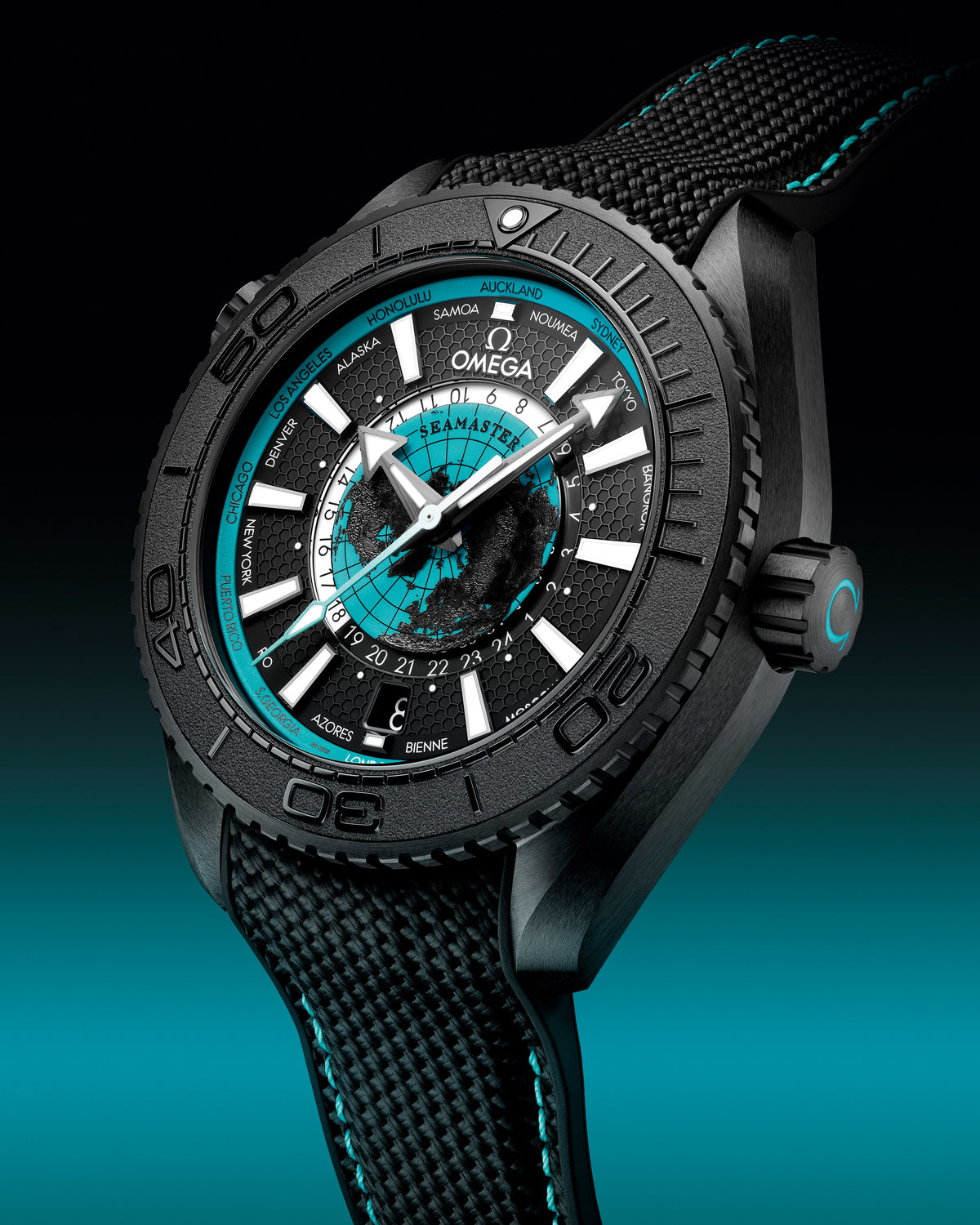 Seamaster Planet Ocean 600M 45.5 mm, black ceramic on rubber strap - 21592462201006 - View 5