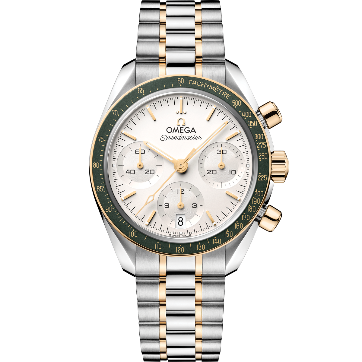 Speedmaster 38 38 mm, steel - Moonshine™ gold on steel - Moonshine™ gold - 32420385002001 - View 1