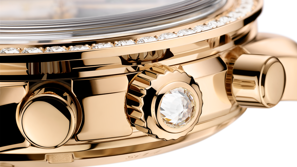 Speedmaster 38 38 mm, Moonshine™ gold on alligator - 32458385060001 - View 4