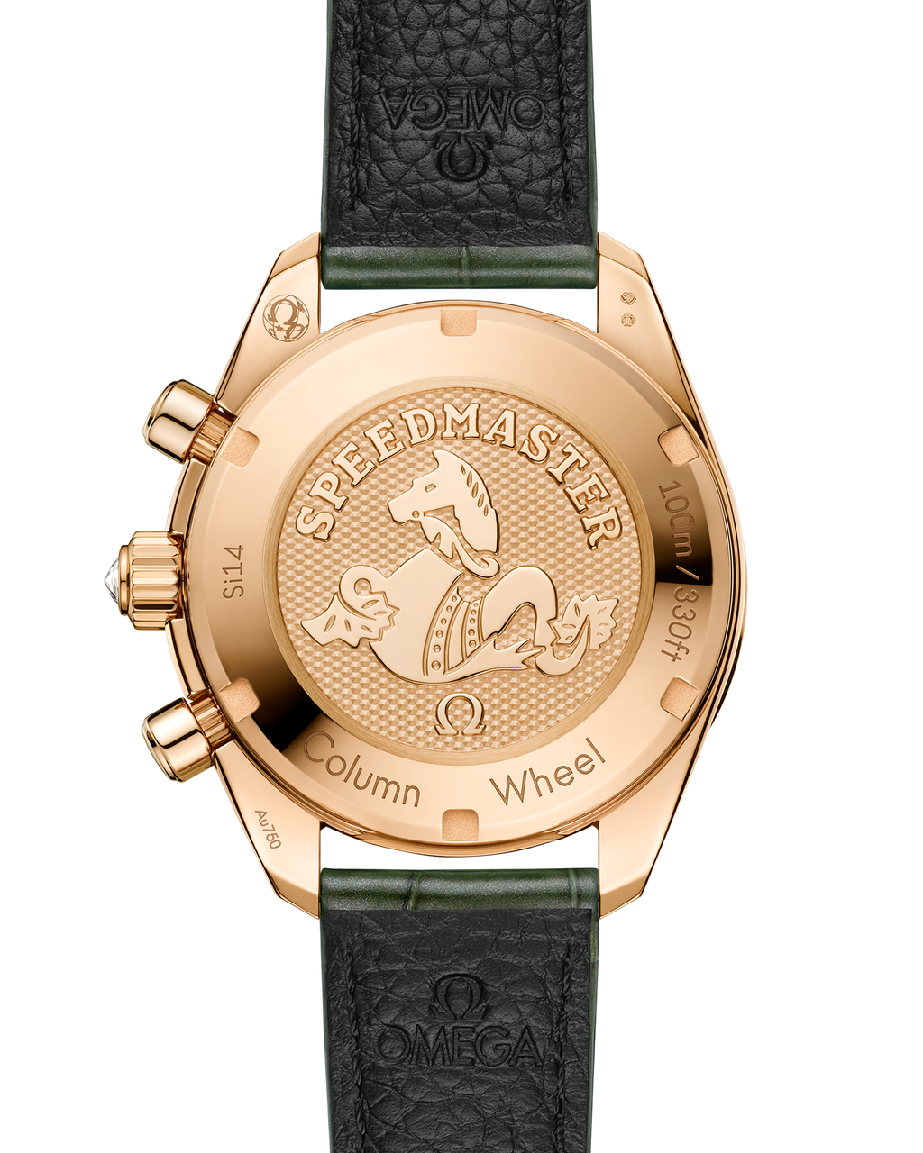 Speedmaster 38 38 mm, Moonshine™ gold on alligator - 32458385060001 - View 2