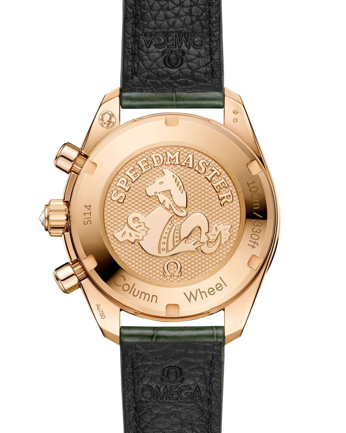 Speedmaster 38 38 mm, Moonshine™ gold on alligator - 32458385060001 - View 2