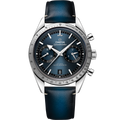 Speedmaster '57 40.5 mm, steel on leather strap - 33212415103001 - View 1