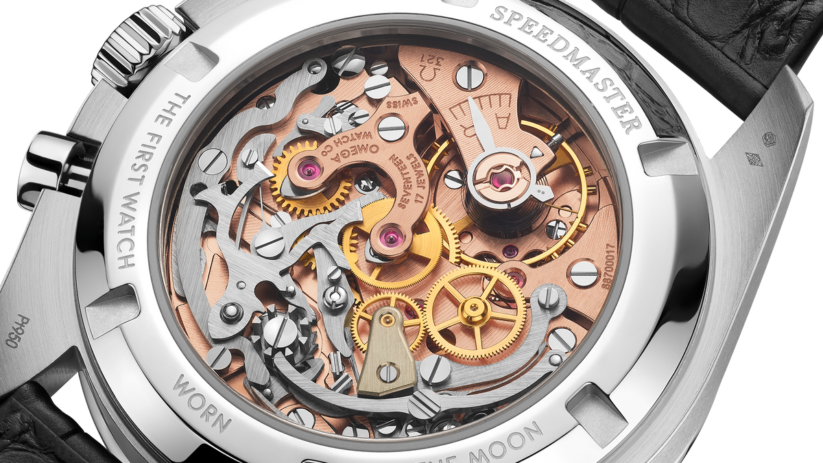 Speedmaster Calibre 321 42 mm, platinum on leather strap - 31193423099001 - View 4
