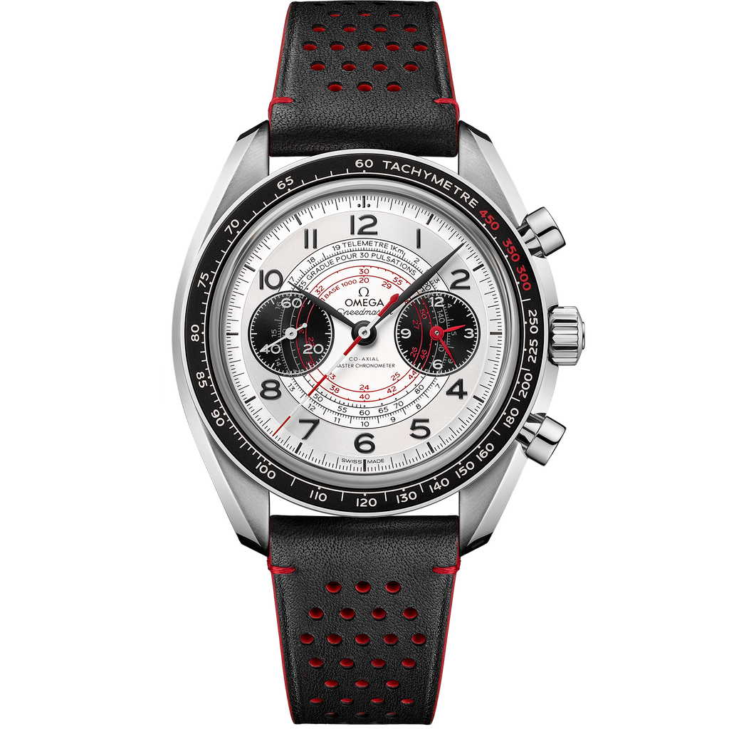 Speedmaster Chronoscope 43 mm, steel on leather strap - 32932435102001 - View 1
