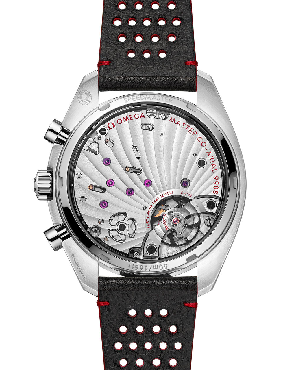 Speedmaster Chronoscope 43 mm, steel on leather strap - 32932435102001 - View 2