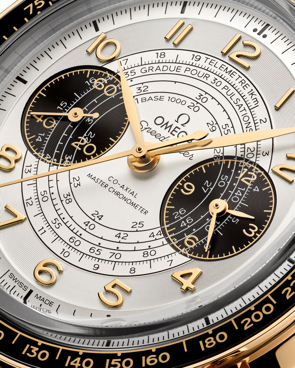 Speedmaster Chronoscope 43 mm, Moonshine™ gold on leather strap - 52262435102001 - View 4