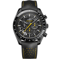 Speedmaster Dark Side of the Moon 44.25 mm, black ceramic on rubber strap - 31092445001001 - View 1