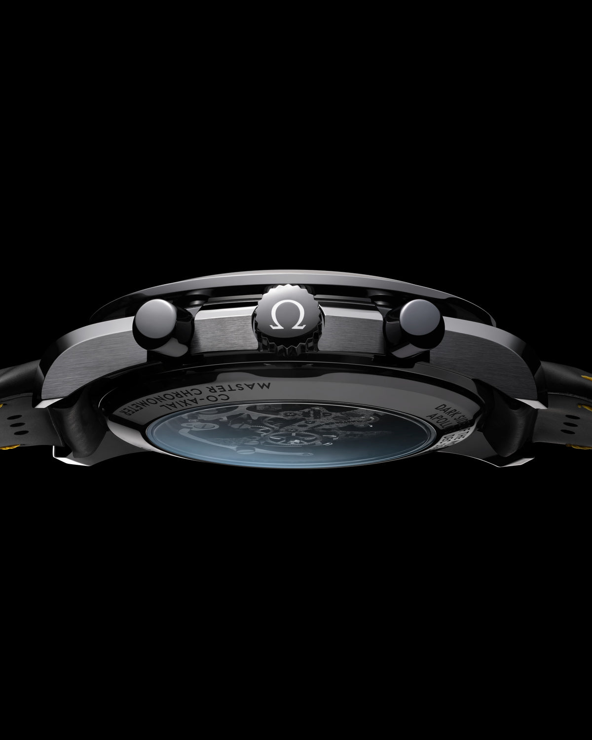 Speedmaster Dark Side of the Moon 44.25 mm, black ceramic on rubber strap - 31092445001001 - View 11