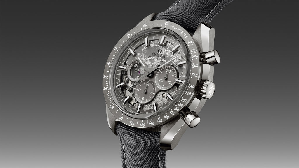 Speedmaster Dark Side of the Moon 44.25 mm, grey ceramic on coated nylon fabric strap - 31092445006001 - View 10