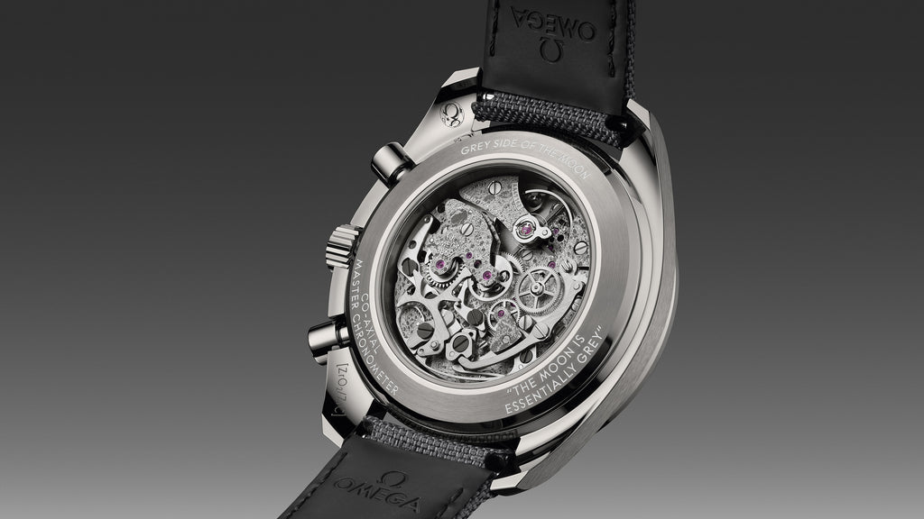 Speedmaster Dark Side of the Moon 44.25 mm, grey ceramic on coated nylon fabric strap - 31092445006001 - View 12