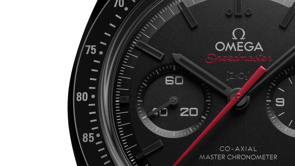 Speedmaster Dark Side of the Moon 44.25 mm, black ceramic on rubber strap - 31092445101001 - View 4