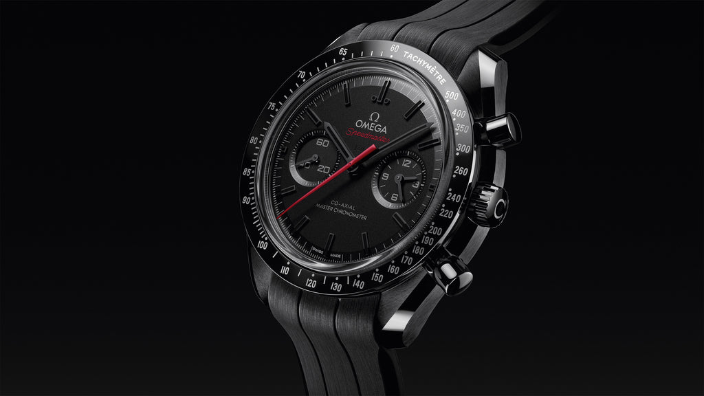Speedmaster Dark Side of the Moon 44.25 mm, black ceramic on rubber strap - 31092445101001 - View 8