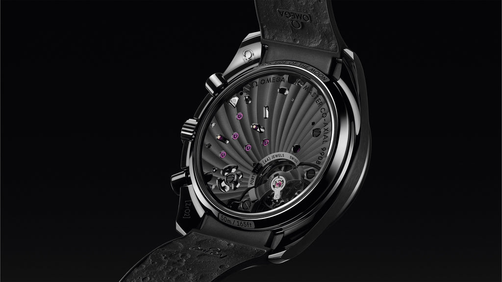 Speedmaster Dark Side of the Moon 44.25 mm, black ceramic on rubber strap - 31092445101001 - View 10
