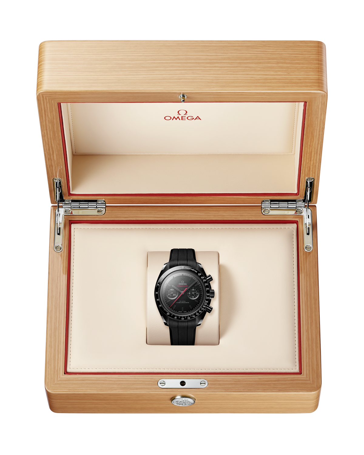 Speedmaster Dark Side of the Moon 44.25 mm, black ceramic on rubber strap - 31092445101001 - View 12