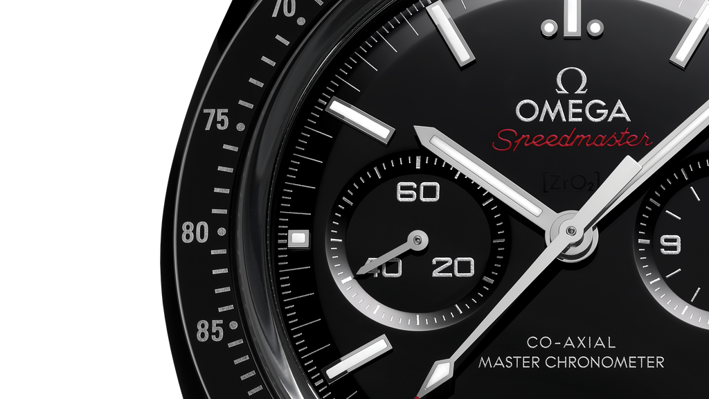 Speedmaster Dark Side of the Moon 44.25 mm, black ceramic on coated nylon fabric strap - 31092445101002 - View 4