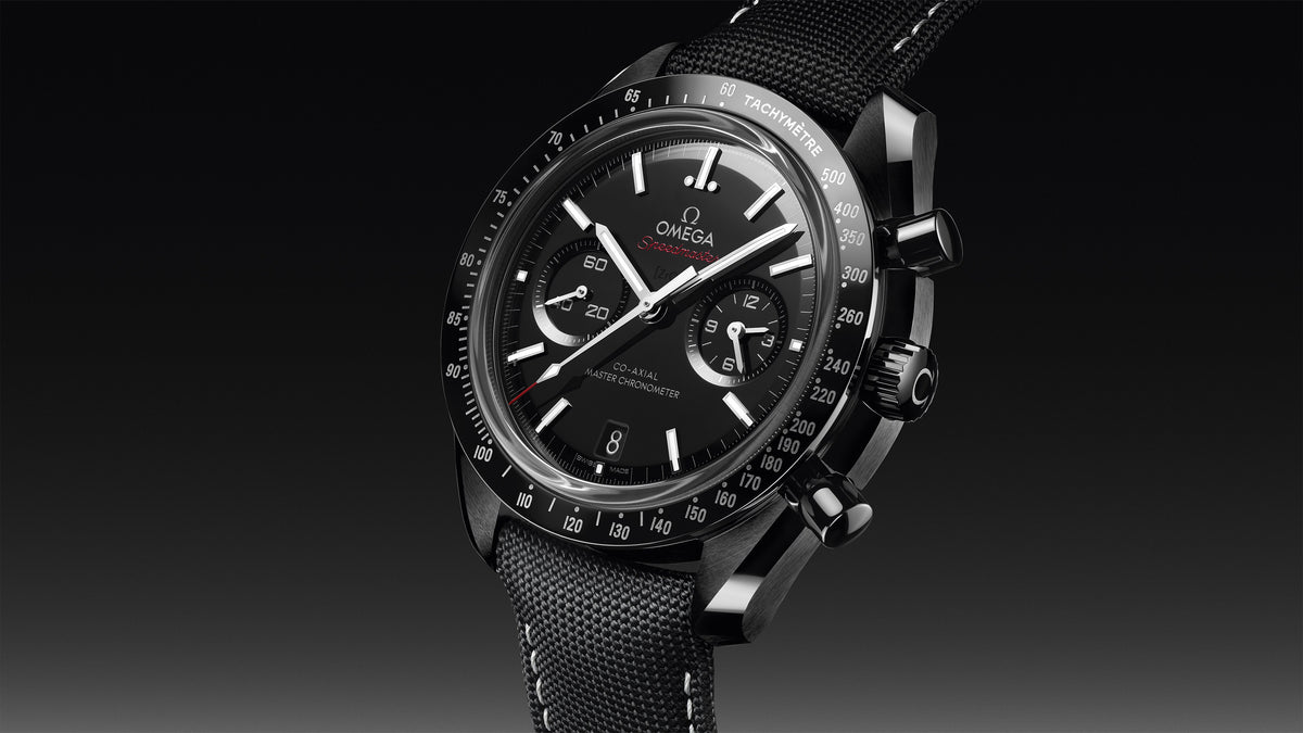 Speedmaster Dark Side of the Moon 44.25 mm, black ceramic on coated nylon fabric strap - 31092445101002 - View 8