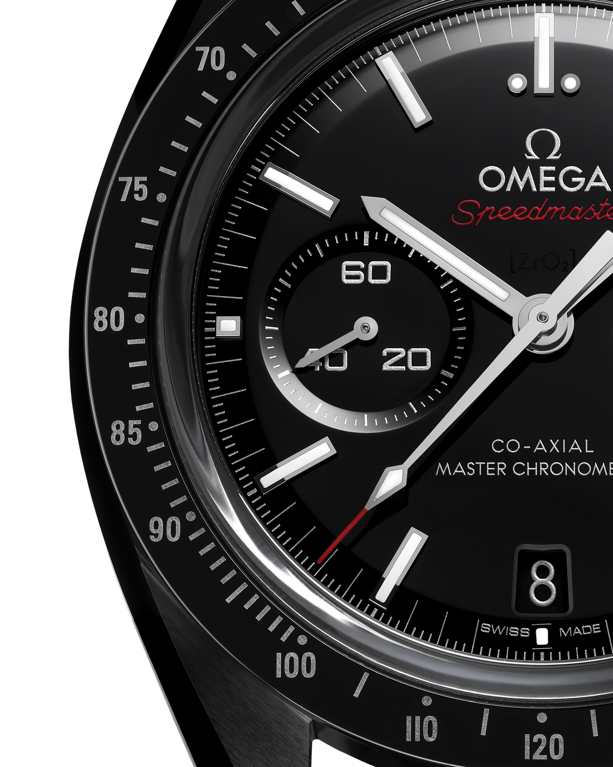 Speedmaster Dark Side of the Moon 44.25 mm, black ceramic on coated nylon fabric strap - 31092445101002 - View 3