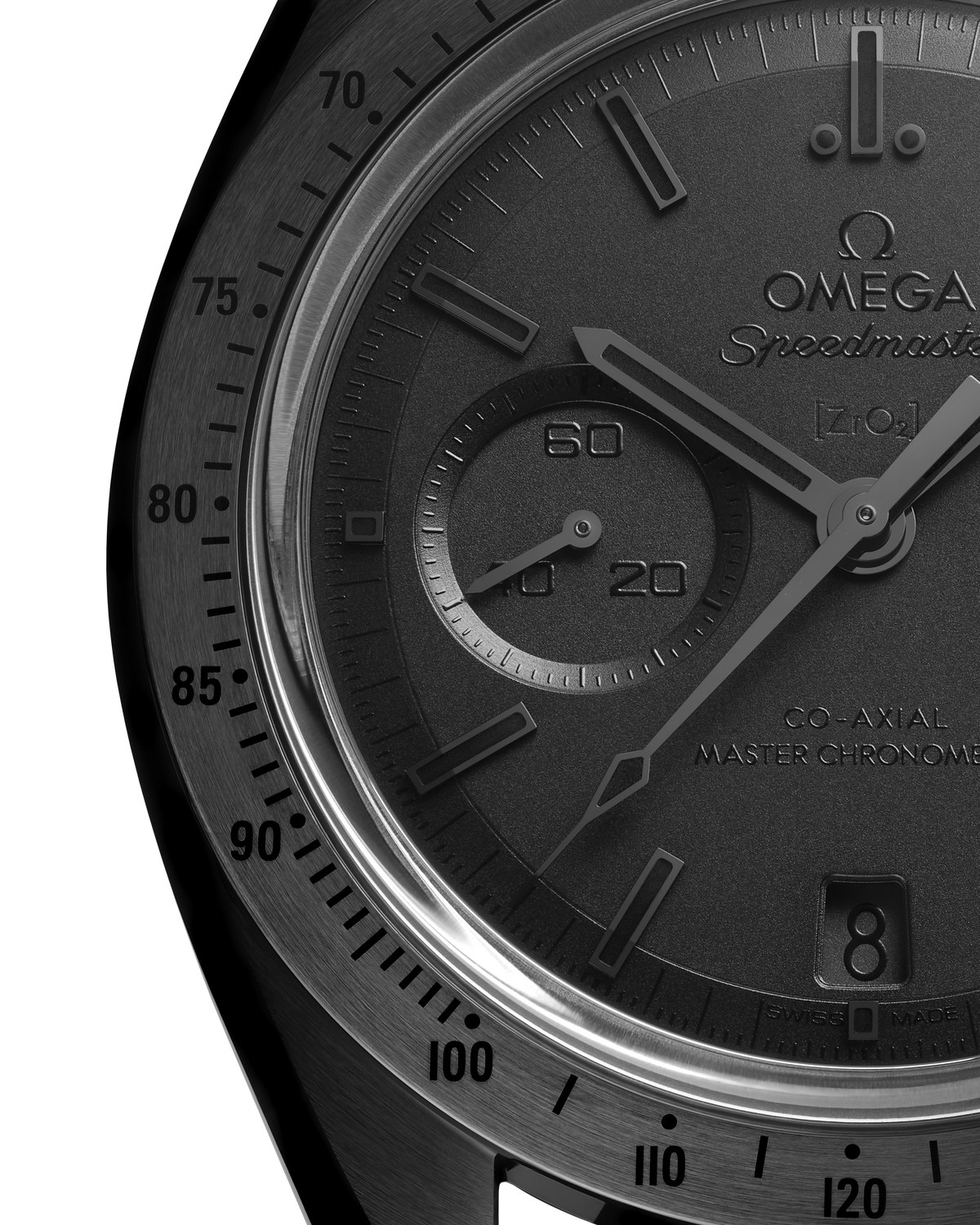 Speedmaster Dark Side of the Moon 44.25 mm, black ceramic on coated nylon fabric strap - 31092445101003 - View 3