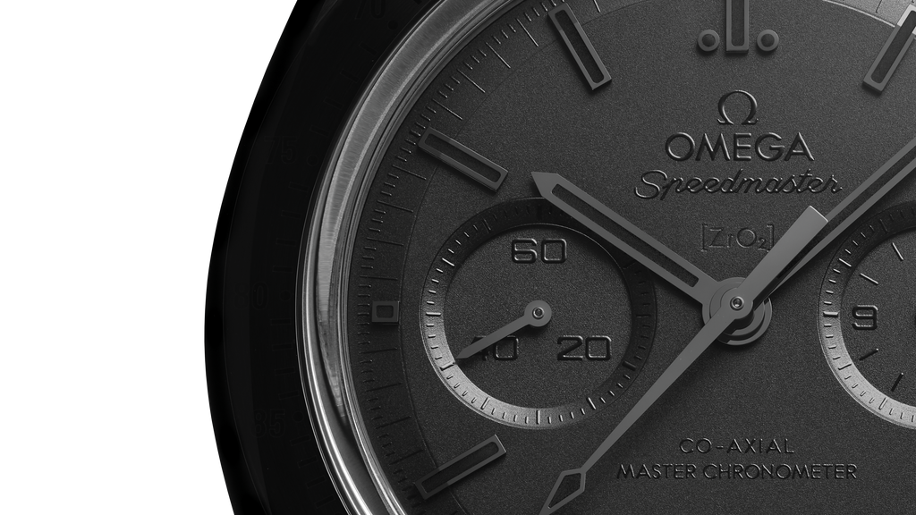 Speedmaster Dark Side of the Moon 44.25 mm, black ceramic on rubber strap - 31092445101005 - View 4