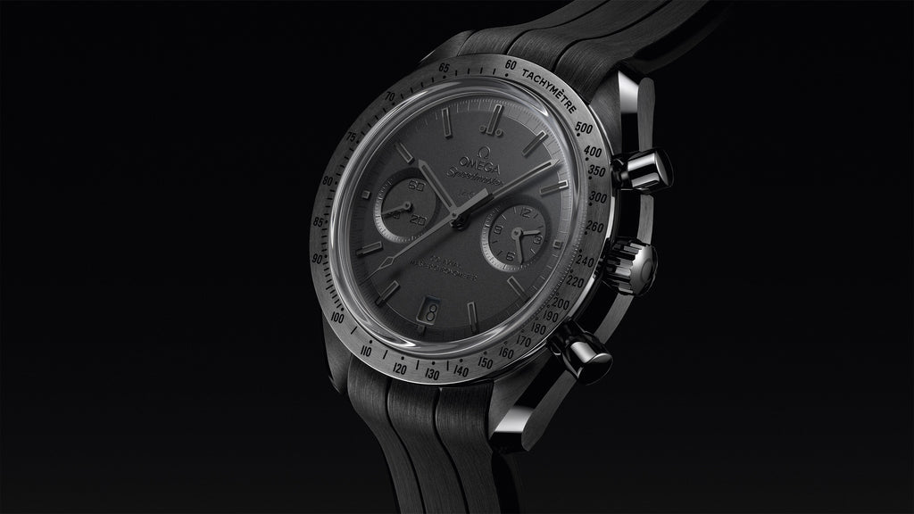 Speedmaster Dark Side of the Moon 44.25 mm, black ceramic on rubber strap - 31092445101005 - View 8