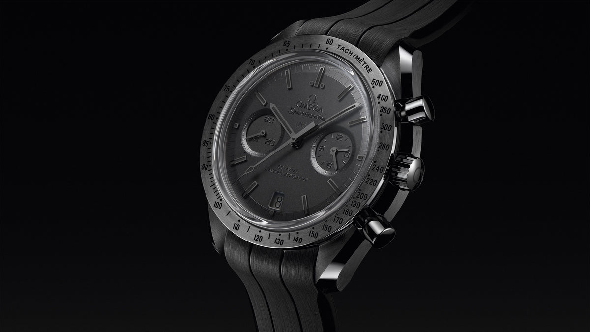 Speedmaster Dark Side of the Moon 44.25 mm, black ceramic on rubber strap - 31092445101005 - View 8