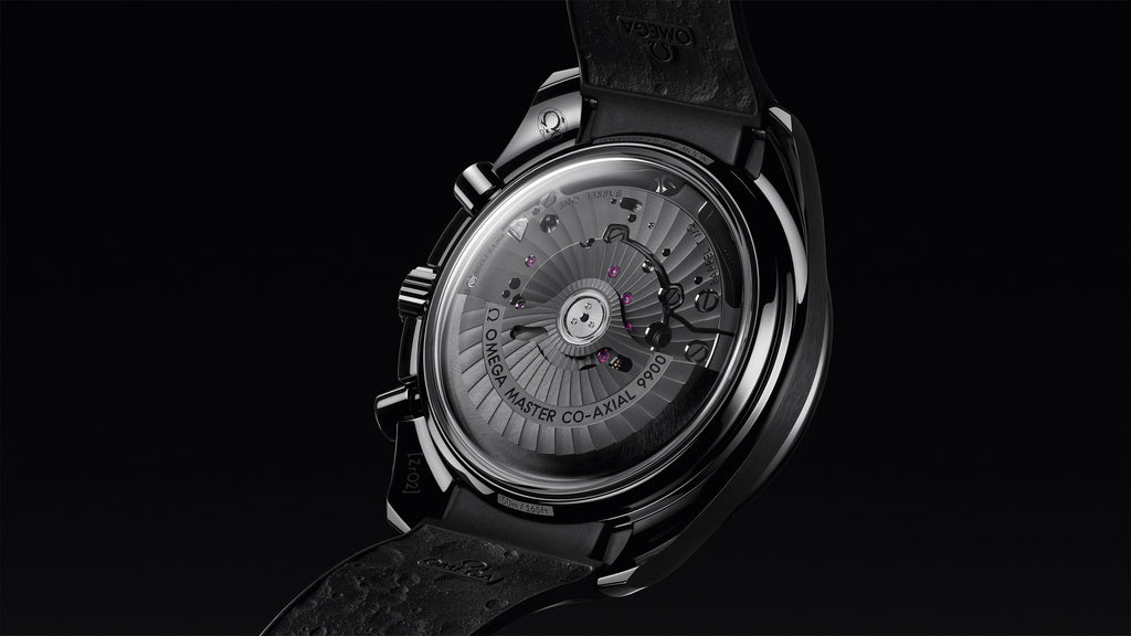 Speedmaster Dark Side of the Moon 44.25 mm, black ceramic on rubber strap - 31092445101005 - View 10