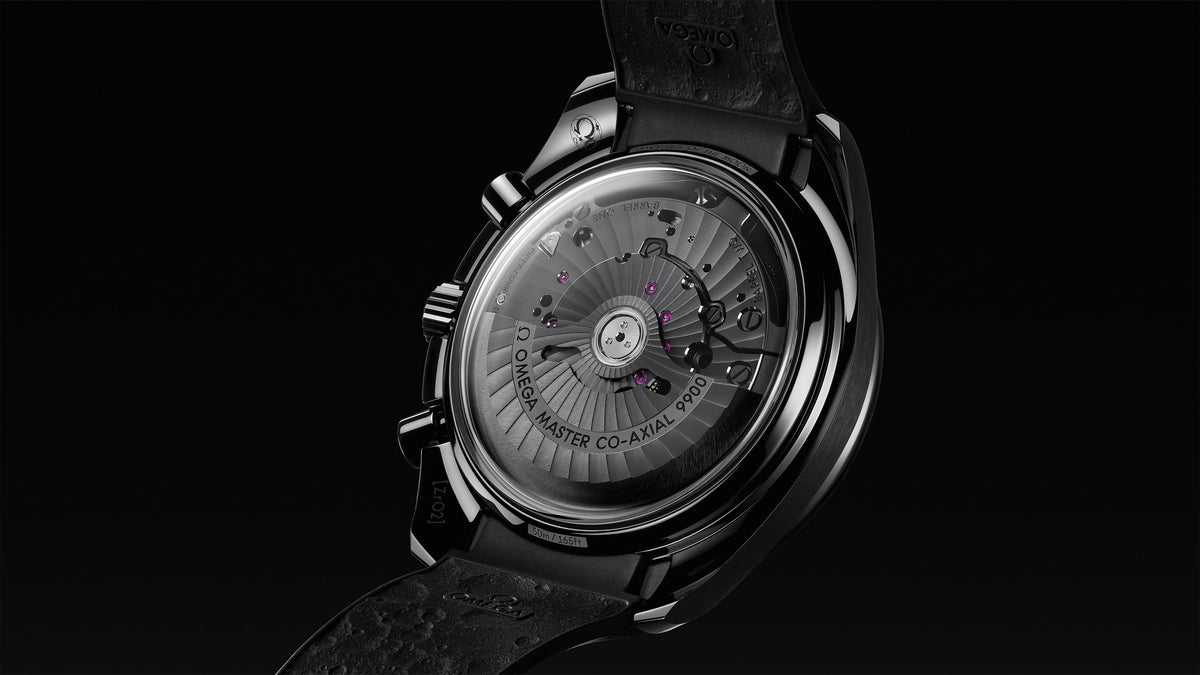 Speedmaster Dark Side of the Moon 44.25 mm, black ceramic on rubber strap - 31092445101005 - View 10
