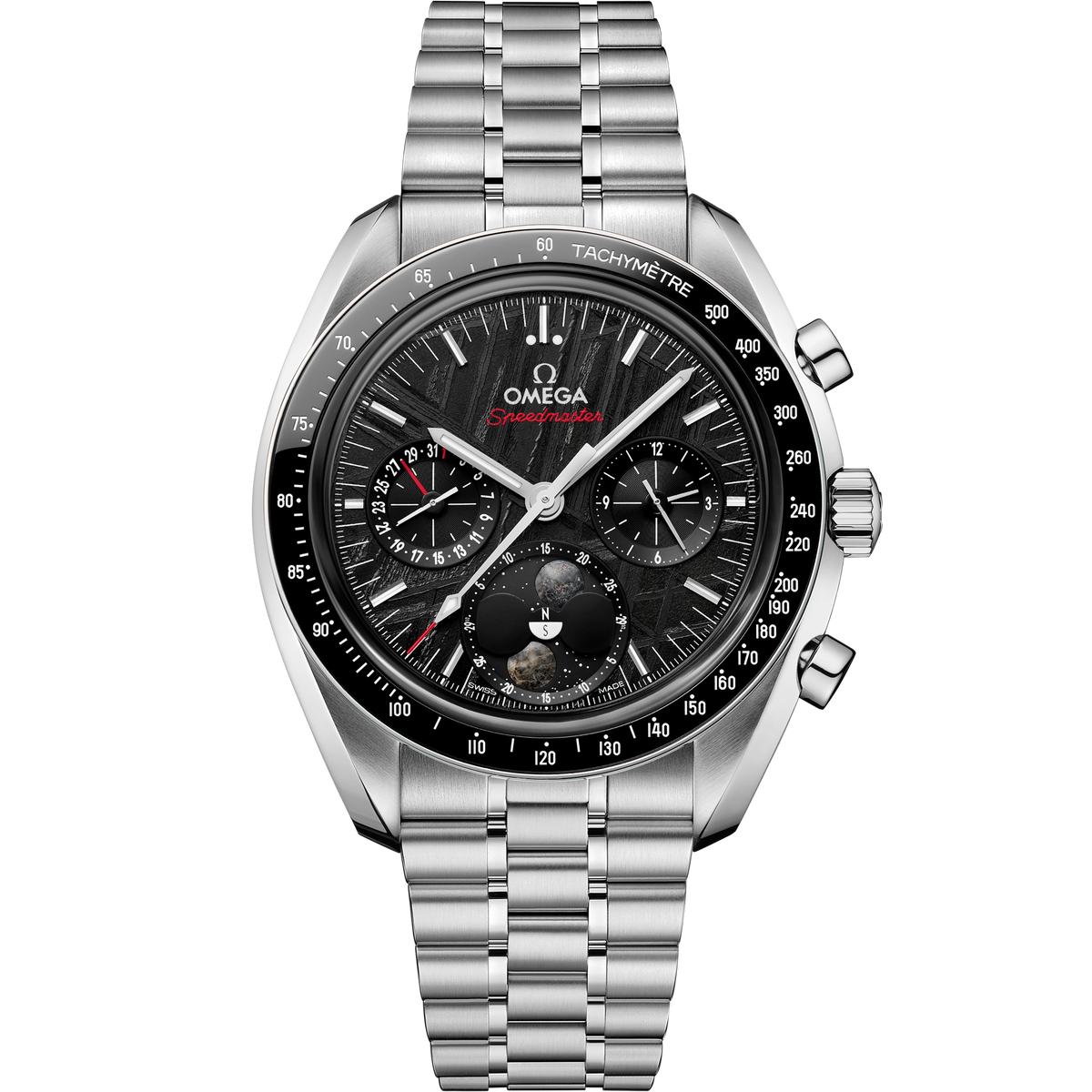 Speedmaster Moonphase 43 mm, steel on steel - 30430435201001 - View 1