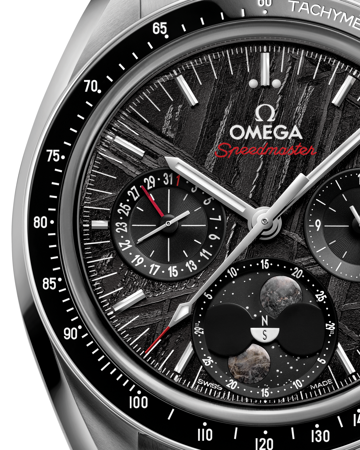 Speedmaster Moonphase 43 mm, steel on steel - 30430435201001 - View 3