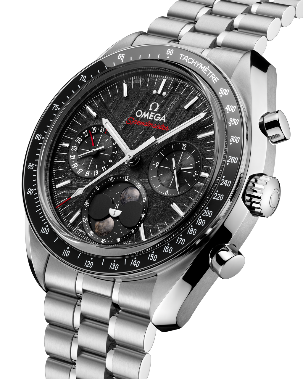 Speedmaster Moonphase 43 mm, steel on steel - 30430435201001 - View 5