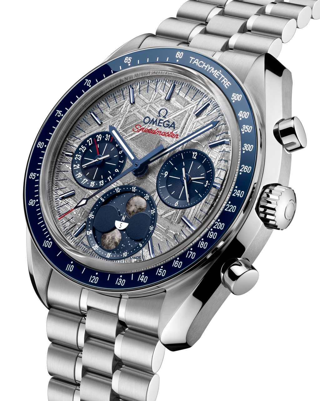 Speedmaster Moonphase 43 mm, steel on steel - 30430435206001 - View 5