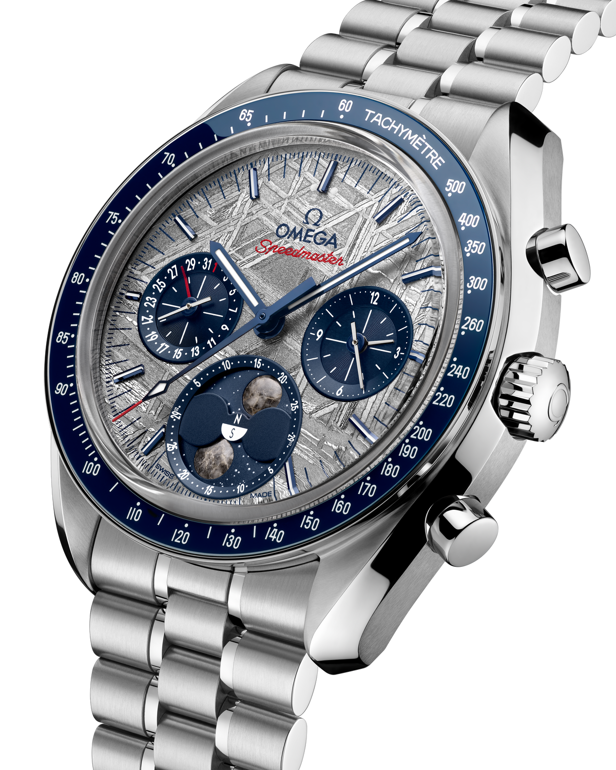 Speedmaster Moonphase 43 mm, steel on steel - 30430435206001 - View 5