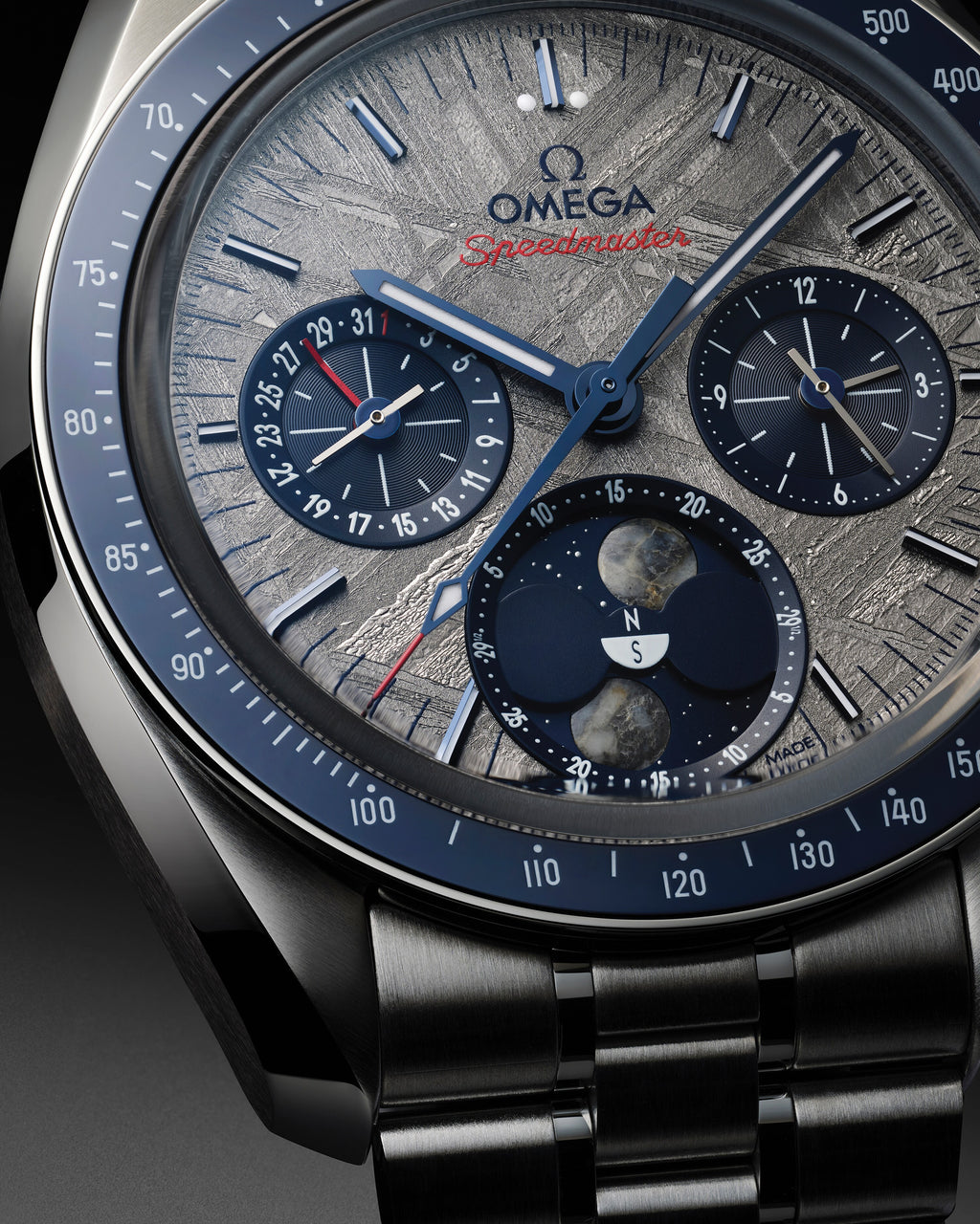 Speedmaster Moonphase 43 mm, steel on steel - 30430435206001 - View 8