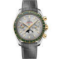 Speedmaster Moonphase 44.25 mm, steel - yellow gold on leather strap - 30423445206001 - View 1