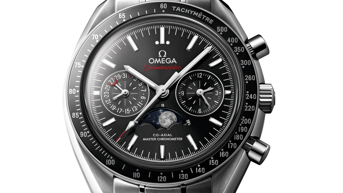 Speedmaster Moonphase 44.25 mm, steel on steel - 30430445201001 - View 3