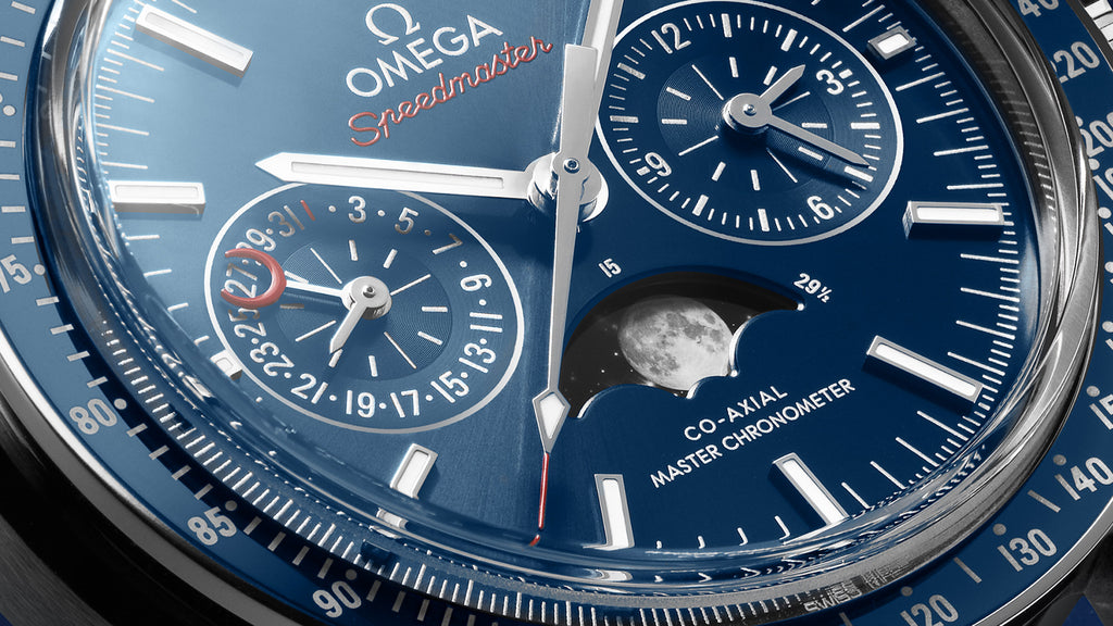 Speedmaster Moonphase 44.25 mm, steel on leather strap - 30433445203001 - View 6
