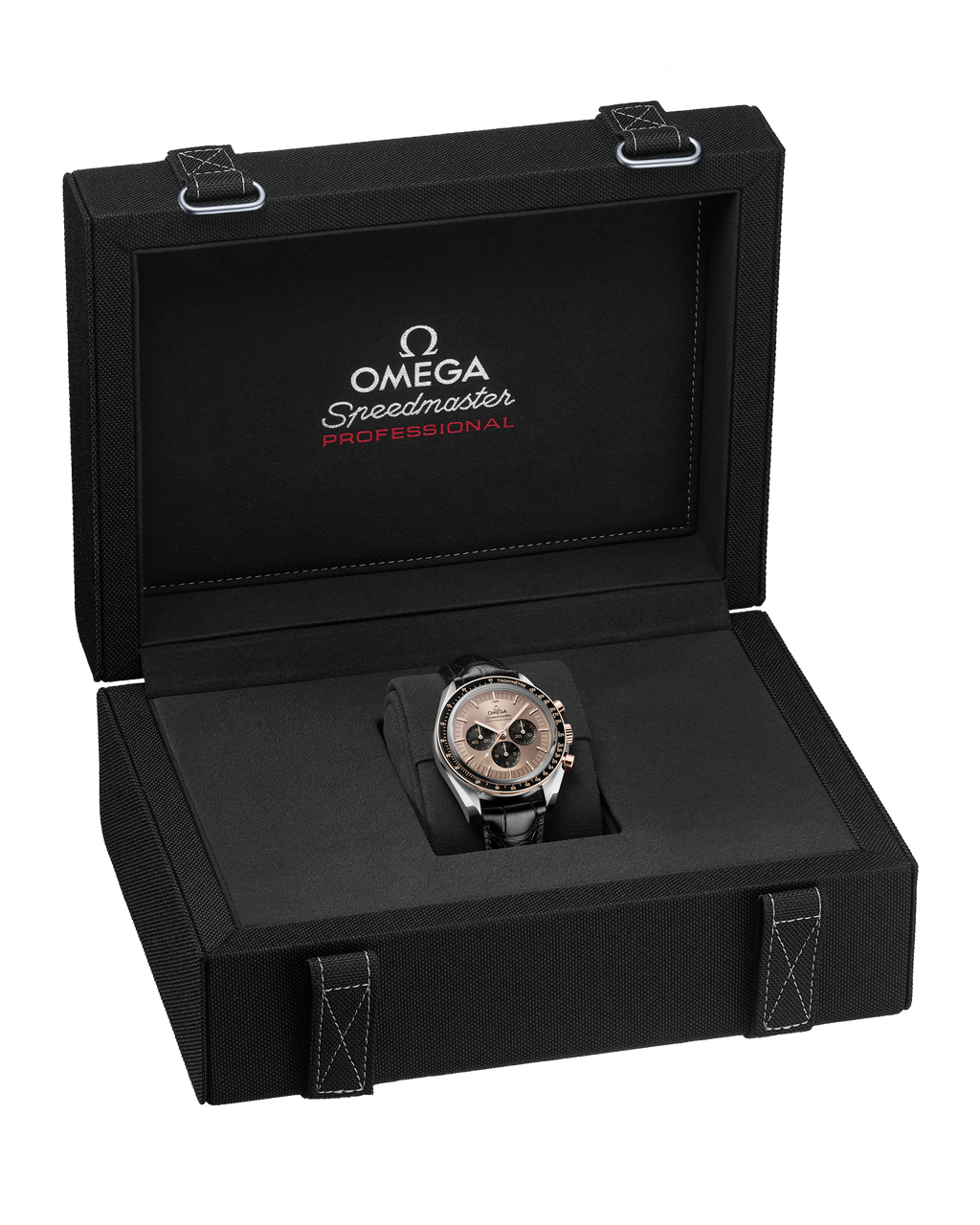 Speedmaster Moonwatch Professional 42 mm, steel - Sedna™ gold on alligator - 31023425099001 - View 6