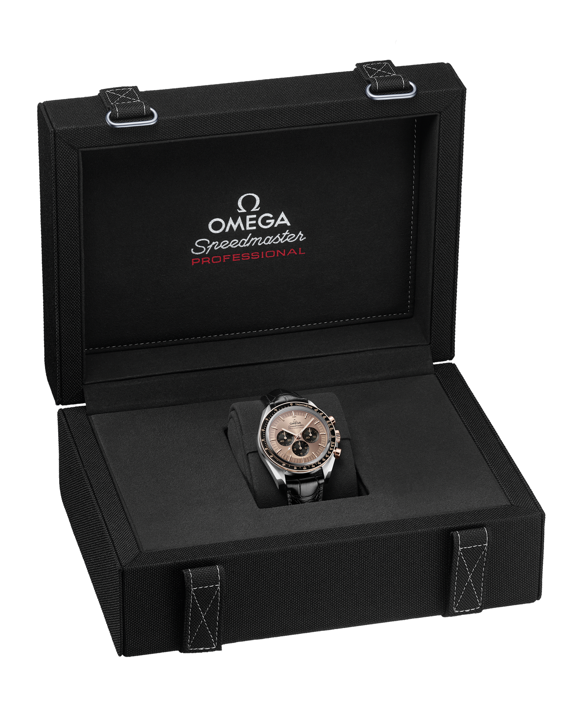 Speedmaster Moonwatch Professional 42 mm, steel - Sedna™ gold on alligator - 31023425099001 - View 6