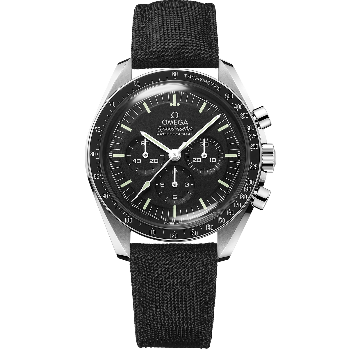 Speedmaster Moonwatch Professional 42 mm, steel on coated nylon fabric strap - 31032425001001 - View 1