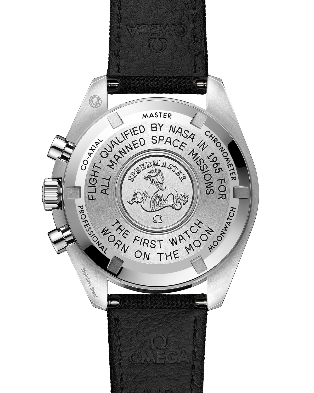 Speedmaster Moonwatch Professional 42 mm, steel on coated nylon fabric strap - 31032425001001 - View 2