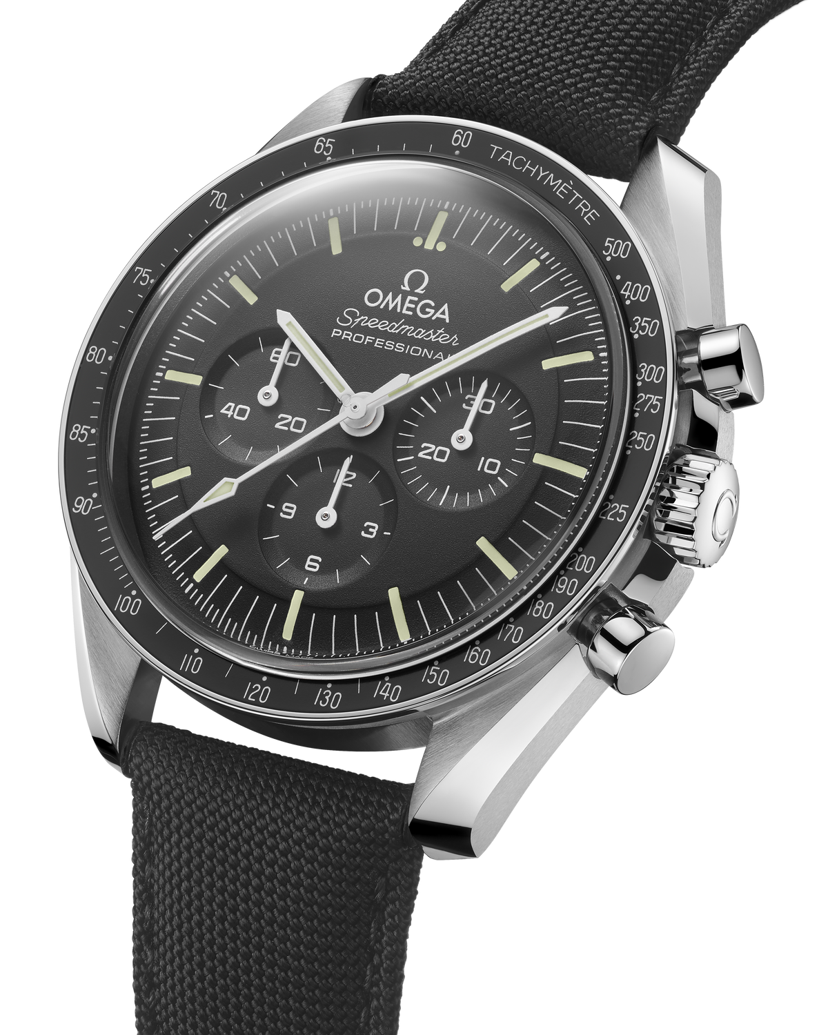 Speedmaster Moonwatch Professional 42 mm, steel on coated nylon fabric strap - 31032425001001 - View 5