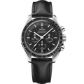 Speedmaster Moonwatch Professional 42 mm, steel on leather strap - 31032425001002 - View 1