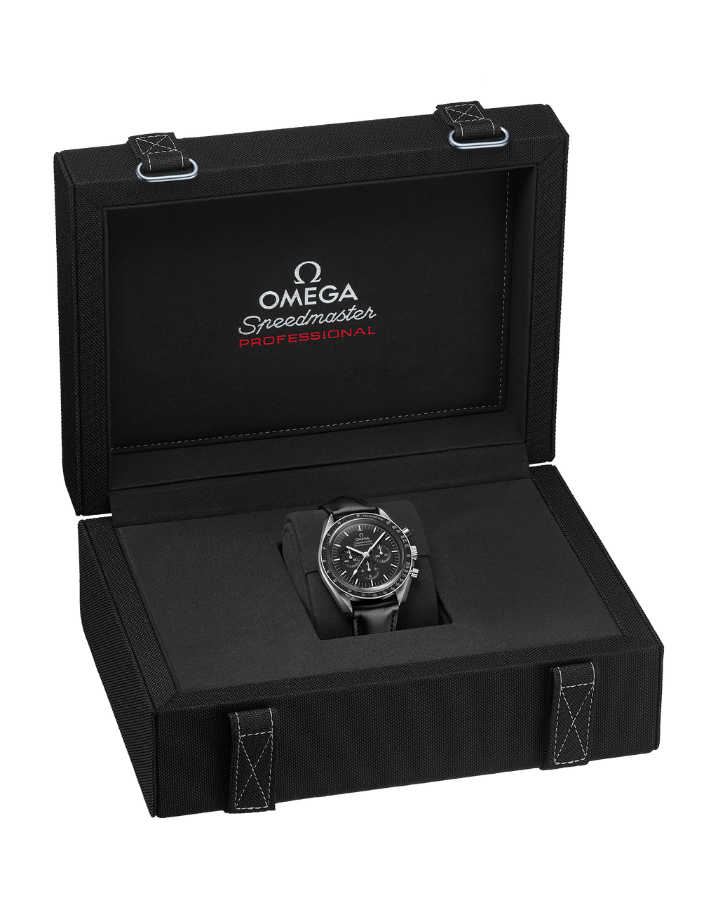 Speedmaster Moonwatch Professional 42 mm, steel on leather strap - 31032425001002 - View 4