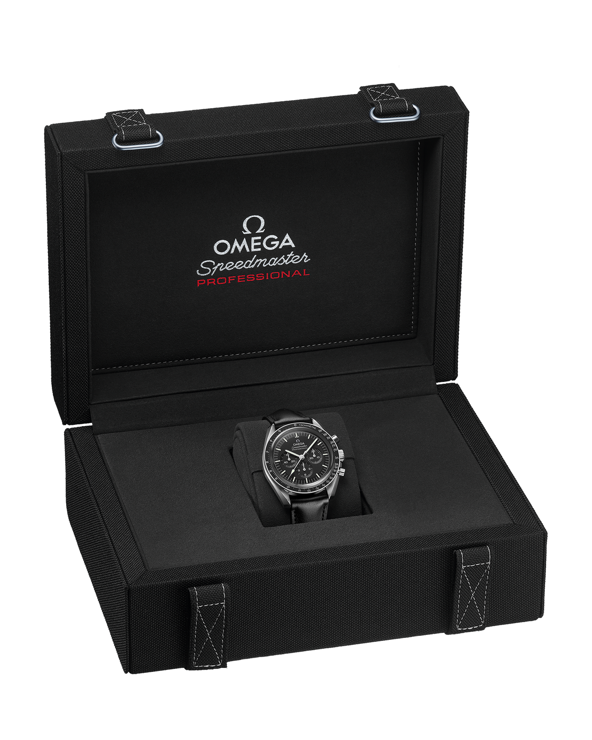Speedmaster Moonwatch Professional 42 mm, steel on leather strap - 31032425001002 - View 4