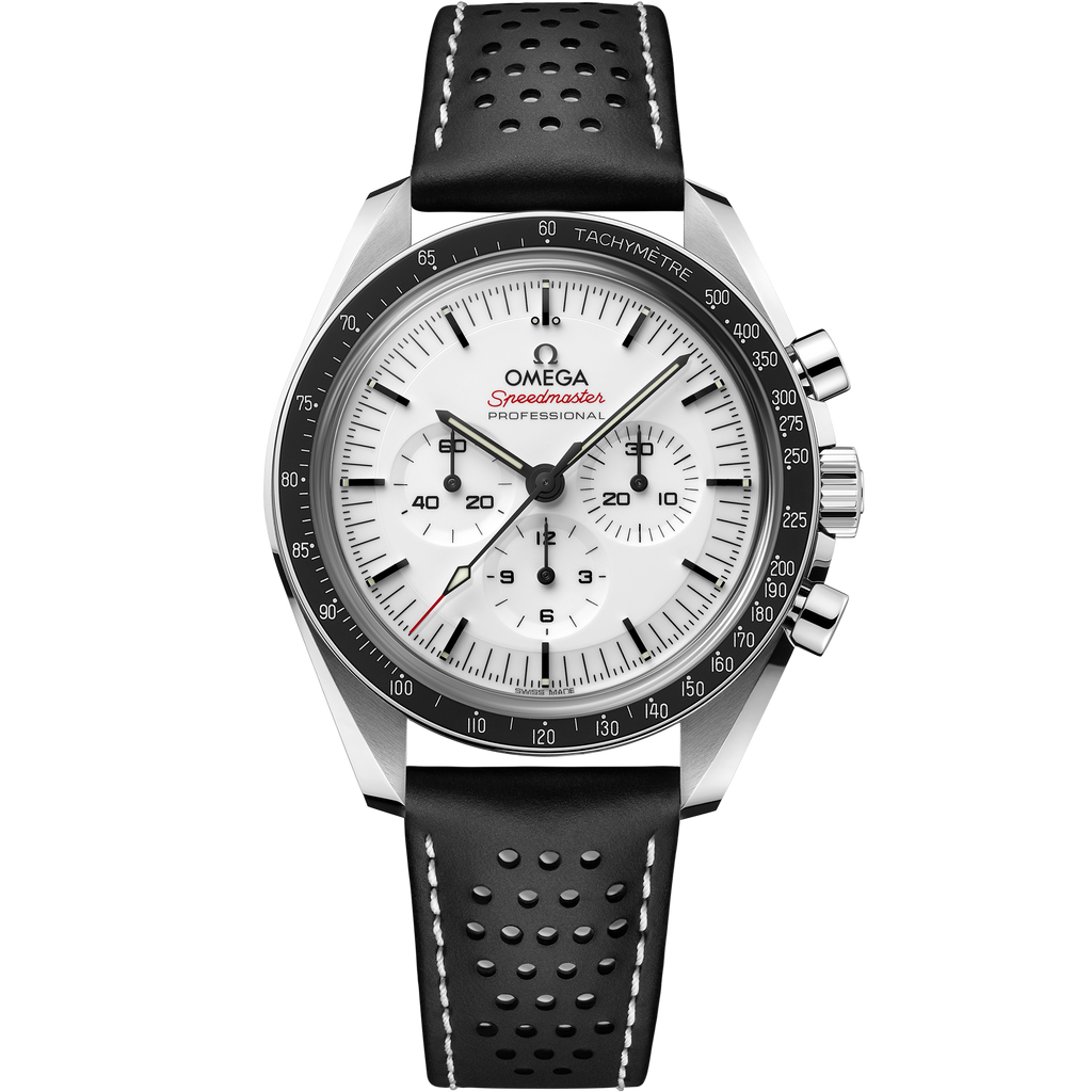 Speedmaster Moonwatch Professional 42 mm, steel on leather strap - 31032425004002 - View 1