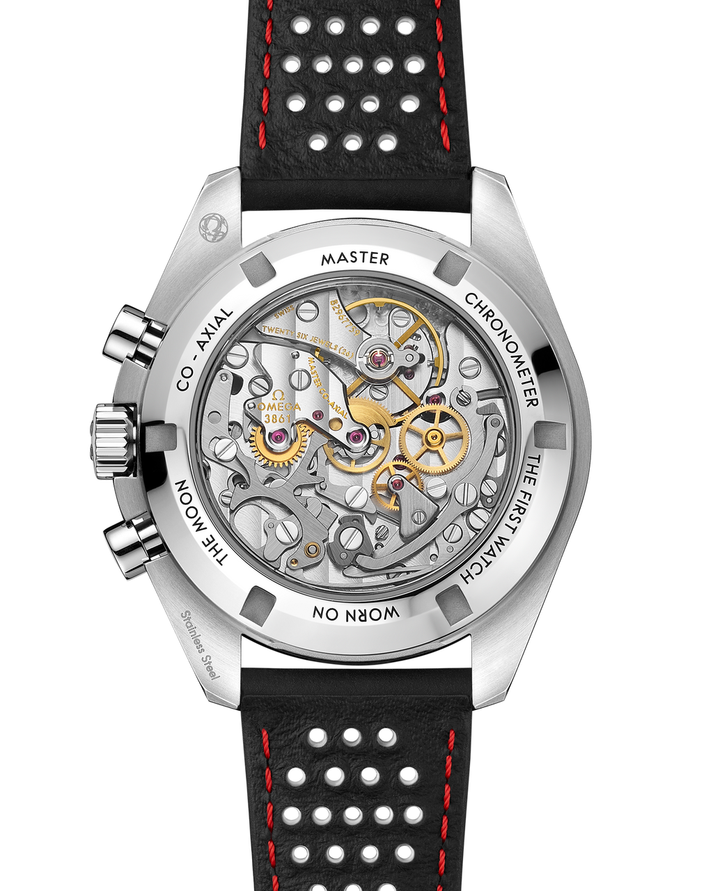 Speedmaster Moonwatch Professional 42 mm, steel on leather strap - 31032425004002 - View 2