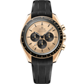Speedmaster Moonwatch Professional 42 mm, Moonshine™ gold on rubber strap - 31062425099001 - View 1